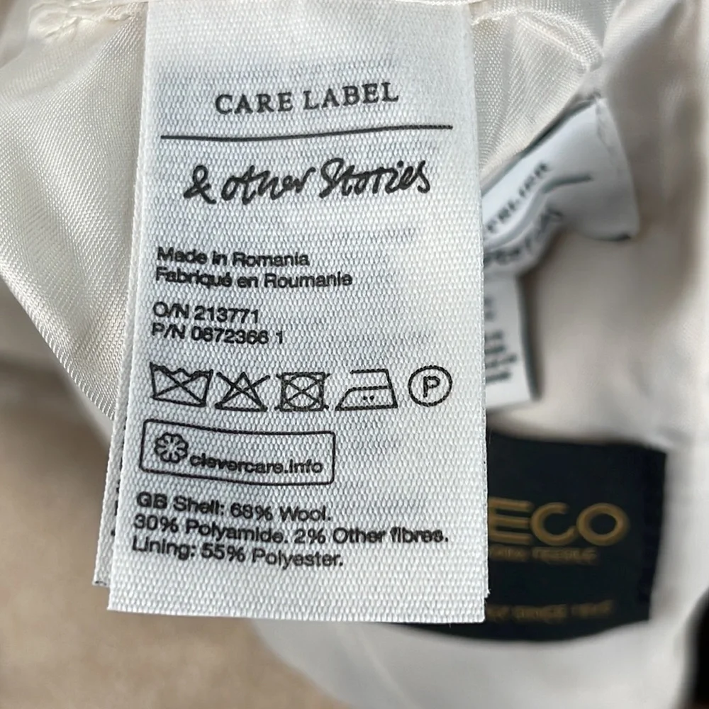 & Other Stories Oversized Wool Blend Blazer Size 4 NWT - Picture 12 of 15